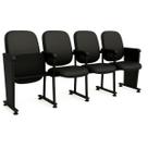 Poltrona Auditório Rebatível 04 Lugares Linha Premium - material sintético Preto - 38104 Poltrona Auditório Rebatível 04 Lugares Linha Premium - material sintético Preto - 38104