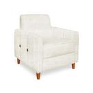 Poltrona Aurora Linho Rustico Natural - Lucadi Home