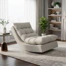 Poltrona Balance Leve Balanço Linho Premium Easy Clean Luxo Para Sala Quarto Conforto Relaxante