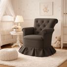 Poltrona Balanço Amentação Quarto Confortável Descanso Sala Leitura Suede Marrom Poltrona Balanço Amentação Quarto Confortável Descanso Sala Leitura Suede Marrom