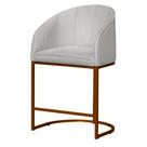 Poltrona Banqueta Estofada Mia Base Metal Bronze Veludo - Estopar Poltrona Banqueta Estofada Mia Base Metal Bronze Veludo - Estopar