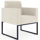 Poltrona Base Fixa De Metal Linho Champagne Poltrona Base Fixa De Metal Linho Champagne