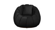 Poltrona Base Giratória Concha + Almofada Veludo Preto Poltrona Base Giratória Concha + Almofada Veludo Preto