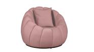 Poltrona Base Giratória Concha + Almofada Veludo Rosa