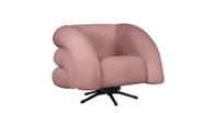 Poltrona Base Giratória e Balanço Micheli Veludo Rosa