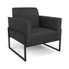 Poltrona Base Industrial Alta Preto Marisa material sintético Preto D03 - D'rossi