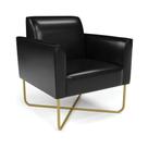 Poltrona Base X Industrial Dourado Marisa Corano D03 - D'rossi Cor Preto