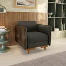 Poltrona Belinda Kappesberg Suede Café Poltrona Belinda Kappesberg Suede Café