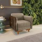 Poltrona Belinda Kappesberg Veludo Deluxe Bege Poltrona Belinda Kappesberg Veludo Deluxe Bege