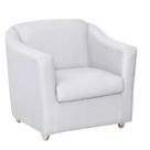 Poltrona Bia Decorativa Reforçada Recepção Clínica Salão Sala de Estar Suede