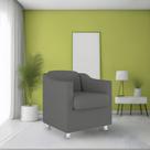 Poltrona Bia Decorativa Reforçada Recepção Clínica Salão Sala de Estar Suede