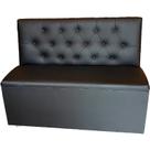 Poltrona booth 1.40cm preto 3 lugares