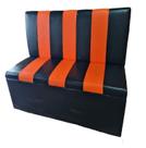 POLTRONA BOOTH 1,10cm RESTAURANTE ORANGE AND BLACK FAIXA RETRÔ