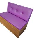 Poltrona Booth Base Amadeirada 2 Lugares 1.10m Roxo Poltrona Booth Base Amadeirada 2 Lugares 1.10m Roxo