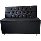 Poltrona booth black 1,90cm capitone a mão