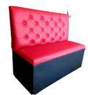 Poltrona booth capitone vermelho e preto