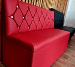 Poltrona booth restaurante 1,20cm vermelho