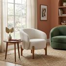 Poltrona Boucle Decorativa Orgânica Sala de Estar De Luxe Quarto Recepção Living
