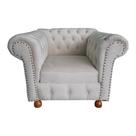 Poltrona Bourbon Chesterfield - Suede Nude - Almofada Solta