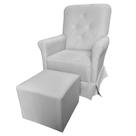Poltrona Cadeira De Amamentação Com Balanço E Puff Ana Alice Veludo Cinza Claro Ms Decor Poltrona Cadeira De Amamentação Com Balanço E Puff Ana Alice Veludo Cinza Claro Ms Decor