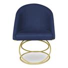 Poltrona Cadeira De Jantar Luxo Estofada Base Metal Dourado Sala Cozinha Recepção Suede Azul Eli Móveis e Decoração Poltrona Cadeira De Jantar Luxo Estofada Base Metal Dourado Sala Cozinha Recepção Suede Azul Eli Móveis e Decoração