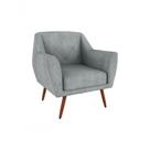 Poltrona Cadeira Decorativa Escritório Veneza Matrix Cinza Poltrona Cadeira Decorativa Escritório Veneza Matrix Cinza