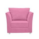 Poltrona Cadeira Decorativa Para Sala E Quarto Lisboa Suede Rose Poltrona Cadeira Decorativa Para Sala E Quarto Lisboa Suede Rose