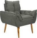 Poltrona Cadeira Decorativa Pés Palito Tóquio Cinza Matrix