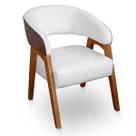 Poltrona Cadeira Para Sala e Escritório Madeira Maciça Kaira Compose Linho e material sintético.