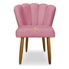 Poltrona Cadeira Pétala Decorativa Suede Penteadeira Sala de Jantar Moderna Elegante