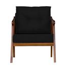 Poltrona Cadeira Vitoria Base Reforçada - Suede Preto