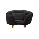 Poltrona Cama Caminha Pet Baby Laddi Veludo Grafite Dvinn Grafite