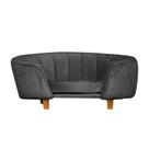 Poltrona Cama Caminha Pet Laddi Veludo Grafite Dvinn Grafite