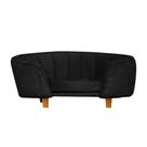 Poltrona Cama Caminha Pet Laddi Veludo Preto Dvinn Preto