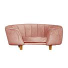 Poltrona Cama Caminha Pet Laddi Veludo Rose Dvinn Rose