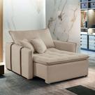 Poltrona Cama em Linho Bege Detroid 110cm Yescasa Poltrona Cama em Linho Bege Detroid 110cm Yescasa