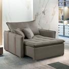 Poltrona Cama em Madeira Eucalipto 110 cm Detroid Yescasa Veludo