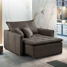 Poltrona Cama em Veludo Marrom Detroid 110cm Yescasa Poltrona Cama em Veludo Marrom Detroid 110cm Yescasa
