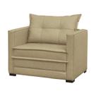 Poltrona Cama Londres Suede Bege D'monegatto Poltrona Cama Londres Suede Bege D'monegatto