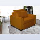 Poltrona Cama Meca_MA com 80cm interno que se Transforma em Sofá Cama Solteiro Super Resistente e Confortável em Sarja 1050