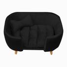 Poltrona Cama Pet Hannah - Suede Preto