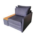 Poltrona Cama Solteiro com Tampo Baú Lateral Esquerdo Tecido Acquablock