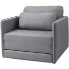 Poltrona Cama Solteiro Retrátil 1 Lugar 102cm Zora K01 Linho Soft Grafite - Lyam Decor
