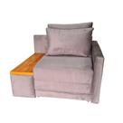 Poltrona Cama Tampo Lateral Esquerdo Tecido Suede 1 lugar Medida 100cm