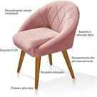 Poltrona Canastra Decorativa Estofada Rosa