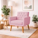 Poltrona Capitonê Sala Escritório Consultório Safira Veludo Rose Poltrona Capitonê Sala Escritório Consultório Safira Veludo Rose