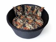 Poltrona Chaise 1.55 em Alumínio Fibra Tabaco Almofada Rivieira marrom Para Área Externa Jardim Varanda