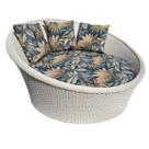 Poltrona Chaise Área Externa Fibra Cru Lisa tecido Palmares