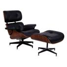 Poltrona Charles Eames com Puff - Preto