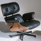 Poltrona Charles Eames Imbuia Couro Natural Preto 26605 Poltrona Charles Eames Imbuia Couro Natural Preto 26605